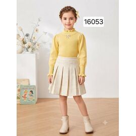 Фотография Свитер детский на девочку 16053 yellow р.4-8 "Фунтик" недорого оптом от прямого поставщика
