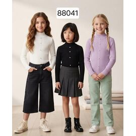 Фотография Свитер детский на девочку 88041 black р.4-8 "Фунтик" недорого оптом от прямого поставщика