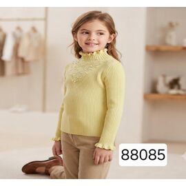 Фотография Свитер детский на девочку 88085 yellow р.4-8 "Фунтик" недорого оптом от прямого поставщика