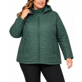 Фотография Куртка женская демисезонная 6606 green р.3XL-7XL "Obuv OK2" недорого оптом от прямого поставщика