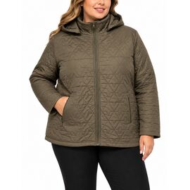 Фотография Куртка женская демисезонная 6606 khaki р.3XL-7XL "Obuv OK2" недорого оптом от прямого поставщика