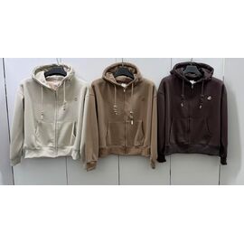 Фотография Кофта спортивная женская тёплая 9889 d.beige р.M-XL "X-Ray" недорого оптом от прямого поставщика