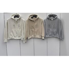 Фотография Кофта спортивная женская тёплая 9893 l.grey р.M-XL "X-Ray" недорого оптом от прямого поставщика