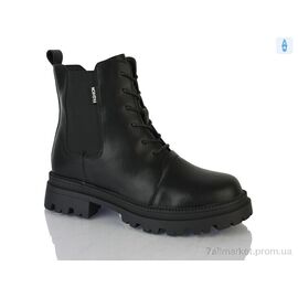 Черевики жіночі стильні Зима 206 black (6 пар р.36-41) "Ok Shoes" недорого оптом від прямого постачальника