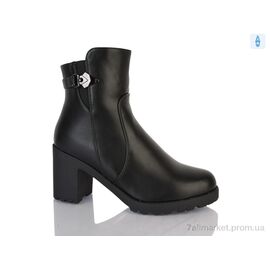 Черевики жіночі стильні Зима 501 black (6 пар р.36-40) "Ok Shoes" недорого оптом від прямого постачальника