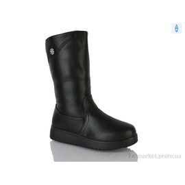 Чоботи жіночі зручні Зима 883 black (8 пар р.37-42) "Ok Shoes" недорого оптом від прямого постачальника