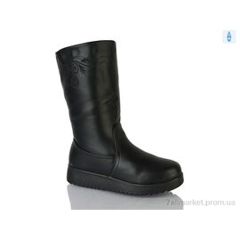 Чоботи жіночі зручні Зима 882 black (8 пар р.37-42) "Ok Shoes" недорого оптом від прямого постачальника