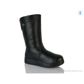 Чоботи жіночі зручні Зима 886 black (8 пар р.37-42) "Ok Shoes" недорого оптом від прямого постачальника