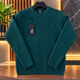 Светр чоловічий DG929 green р.XL-3XL "Dogan" недорого оптом від прямого постачальника