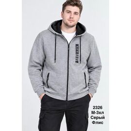 Кофта спортивна чоловіча 2623 grey р.M-3XL "WELL" недорого оптом від прямого постачальника
