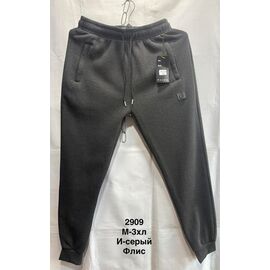 Фотография Штаны спортивные мужские утеплённые 2909 d.grey р.M-3XL "WELL" недорого оптом от прямого поставщика