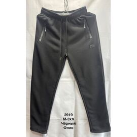 Фотография Штаны спортивные мужские утеплённые 2919 black р.M-3XL "WELL" недорого оптом от прямого поставщика