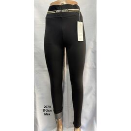 Лосини жіночі теплі 2979 black р.L-2XL "WELL" недорого оптом від прямого постачальника