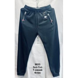 Фотография Штаны спортивные мужские утеплённые 6953 navy р.3XL-7XL "WELL" недорого оптом от прямого поставщика