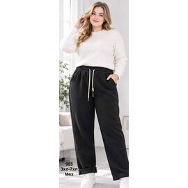 Штани спортивні жіночі теплі 985 black р.3XL-7XL "WELL" недорого оптом від прямого постачальника