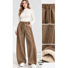 Штани жіночі утеплені T21 d.beige р.XL-6XL "WELL" недорого оптом від прямого постачальника