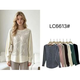 Фотография Свитер женский LC6613 mix р.48-50 "FLORA" недорого оптом от прямого поставщика