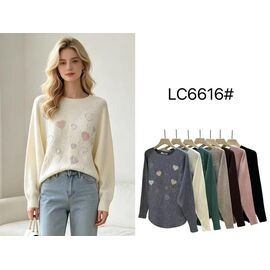 Фотография Свитер женский LC6616 mix р.48-50 "FLORA" недорого оптом от прямого поставщика