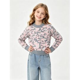 Фотография Свитер детский на девочку 390 pink р.110-150 "Yalisi" недорого оптом от прямого поставщика