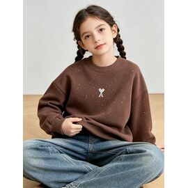 Фотография Свитер детский на девочку 12804UT brown р.120-170 "Yalisi" недорого оптом от прямого поставщика