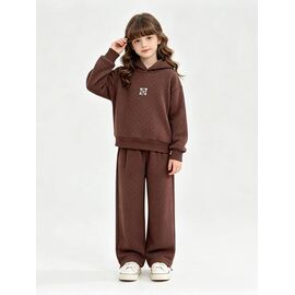 Фотография Костюм детский спортивный тёплый на девочку 5921 brown р.128-152 "Yalisi" недорого оптом от прямого поставщика