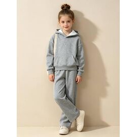 Фотография Костюм детский спортивный тёплый на девочку 5921 grey р.128-152 "Yalisi" недорого оптом от прямого поставщика
