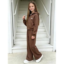 Фотография Костюм детский спортивный тёплый на девочку 5925 brown р.120-170 "Yalisi" недорого оптом от прямого поставщика