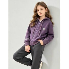 Фотография Кофта детская спортивная тёплая на девочку 5931 purple р.120-170 "Yalisi" недорого оптом от прямого поставщика