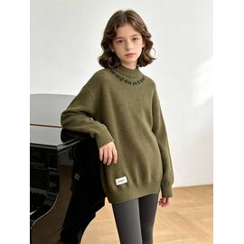 Фотография Свитер детский на девочку 756 green р.130-170 "Yalisi" недорого оптом от прямого поставщика