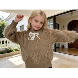 Фотография Свитер детский на девочку 862 d.beige р.90-130 "Yalisi" недорого оптом от прямого поставщика