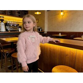 Фотография Свитер детский на девочку 862 pink р.90-130 "Yalisi" недорого оптом от прямого поставщика