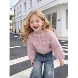 Фотография Кофта детская тёплая на девочку 936 pink р.90-130 "Yalisi" недорого оптом от прямого поставщика