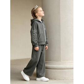Фотография Костюм детский спортивный тёплый на девочку 5926-1 grey р.120-170 "Yalisi" недорого оптом от прямого поставщика