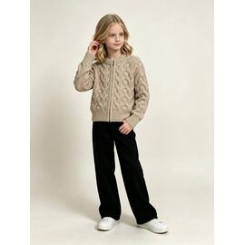 Фотография Кофта детская тёплая на девочку 337 beige р.110-150 "Yalisi" недорого оптом от прямого поставщика