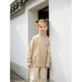 Фотография Свитер детский на девочку 350 beige р.110-150 "Yalisi" недорого оптом от прямого поставщика