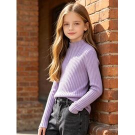 Фотография Гольф детский на девочку 712 lilac р.120-160 "Yalisi" недорого оптом от прямого поставщика
