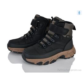 Фотография Ботинки детские удобные зима HC789-2 black-khaki (6 пар р.32-37) "Clibee-ShoSho" недорого оптом от прямого поставщика