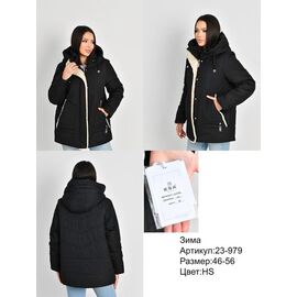Куртка жіноча зимова 23-979 black р.46-56 "Newe" недорого оптом від прямого постачальника