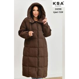 Куртка жіноча зимова 24298 brown р.42-50 "Newe" недорого оптом від прямого постачальника