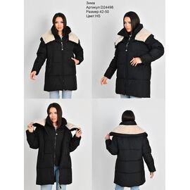 Куртка жіноча зимова 24498 black р.42-50 "Newe" недорого оптом від прямого постачальника