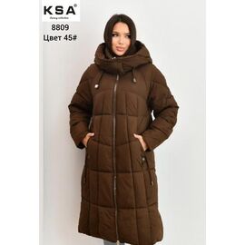 Куртка жіноча зимова 8809 brown р.46-56 "Newe" недорого оптом від прямого постачальника