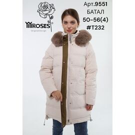 Куртка жіноча зимова 9551 beige р.50-56 "Newe" недорого оптом від прямого постачальника