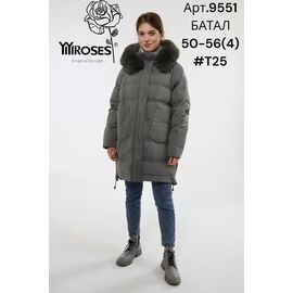 Куртка жіноча зимова 9551 grey р.50-56 "Newe" недорого оптом від прямого постачальника