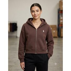 Кофта спортивна жіноча тепла 1402 brown р.S-L "Newe" недорого оптом від прямого постачальника