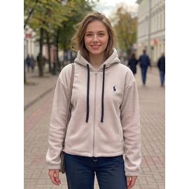 Кофта спортивна жіноча тепла 17002 beige р.S-L "Newe" недорого оптом від прямого постачальника