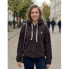 Кофта спортивна жіноча тепла 17002 brown р.S-L "Newe" недорого оптом від прямого постачальника