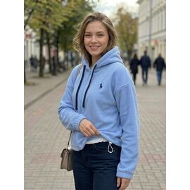 Кофта спортивна жіноча тепла 17002 l.blue р.S-L "Newe" недорого оптом від прямого постачальника
