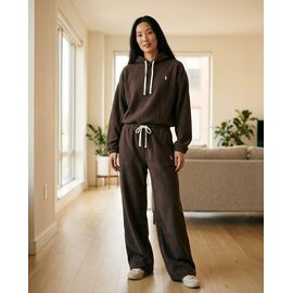 Фотография Костюм спортивный женский 3710 brown р.S-L "Newe" недорого оптом от прямого поставщика