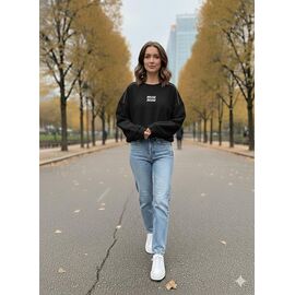 Фотография Свитер женский 51 black р.S-L "Newe" недорого оптом от прямого поставщика