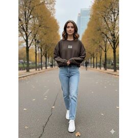 Фотография Свитер женский 51 brown р.S-L "Newe" недорого оптом от прямого поставщика